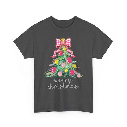 Merry Christmas Tree Unisex Heavy Cotton Tee