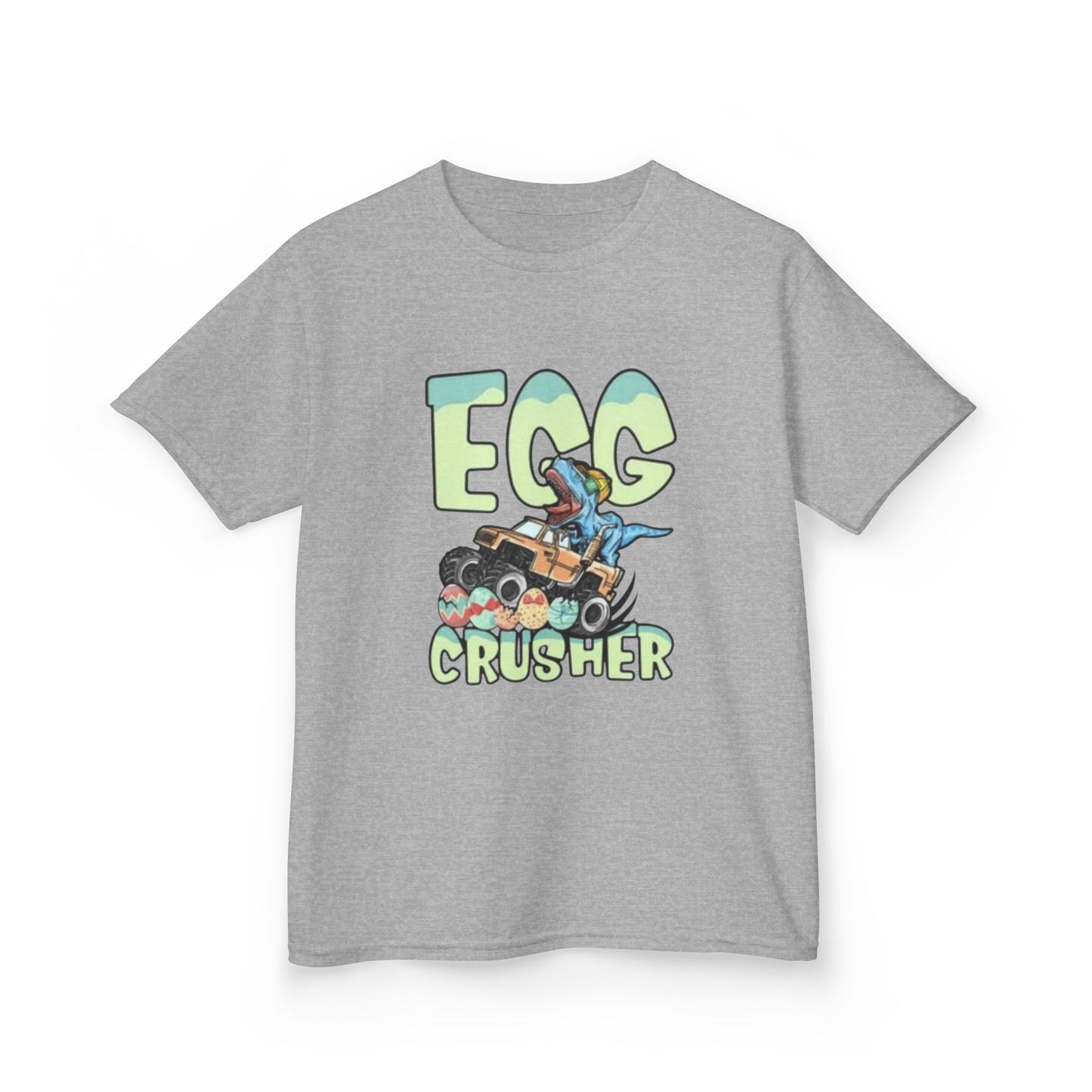Kids T‑Shirt — 'Egg Crusher' Cartoon Truck Easter Tee