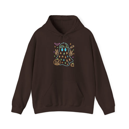 Cute Ghosts Unisex Hooded Sweatshirt | Perfect for Halloween, Cozy Fall Days, Casual Wear, Ghost Lover Gifts, Spooky Season Apparel