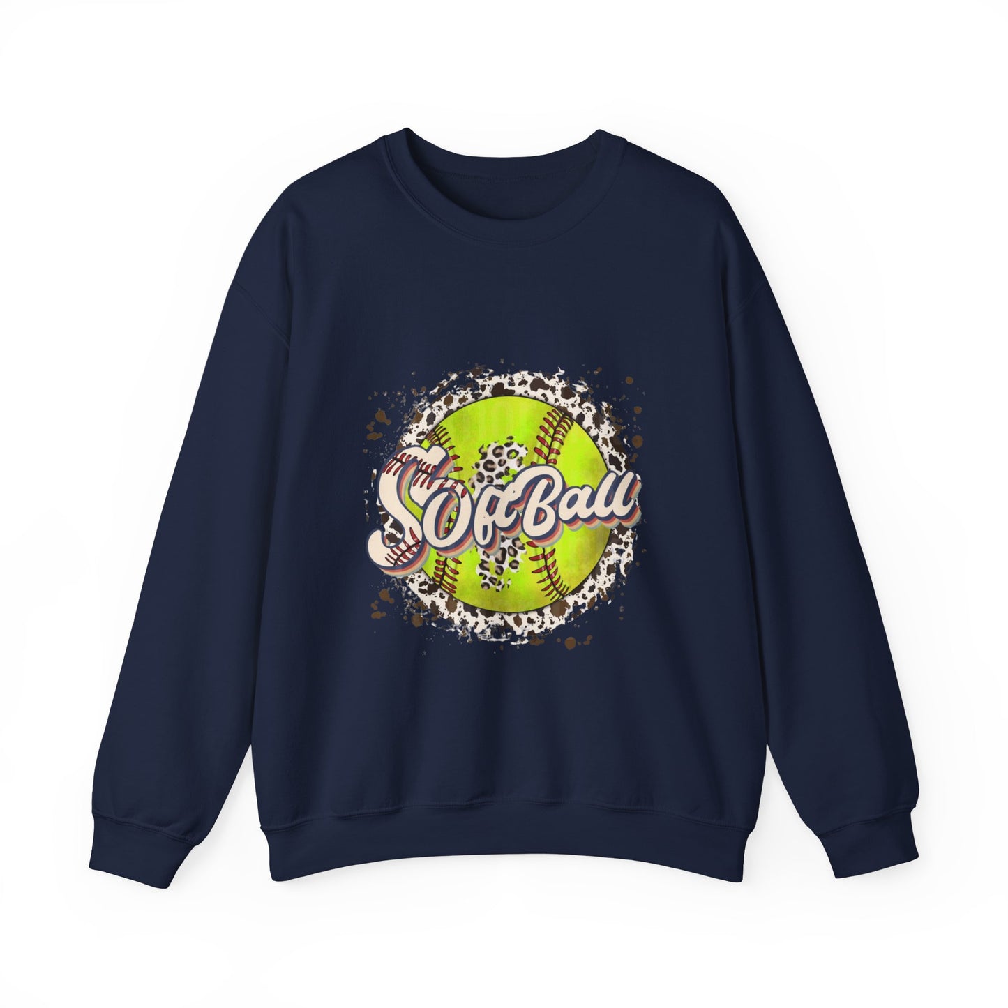 Softball Graphic Crewneck Sweatshirt – Neon Softball Design