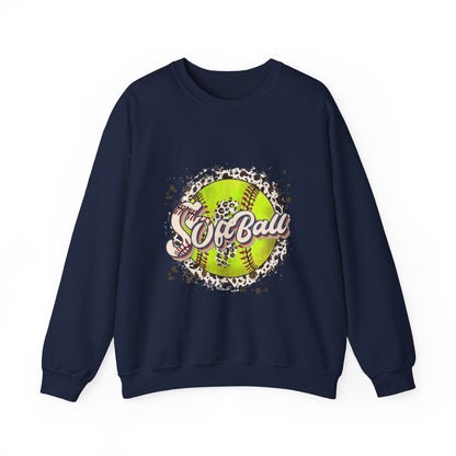 Softball Graphic Crewneck Sweatshirt – Neon Softball Design