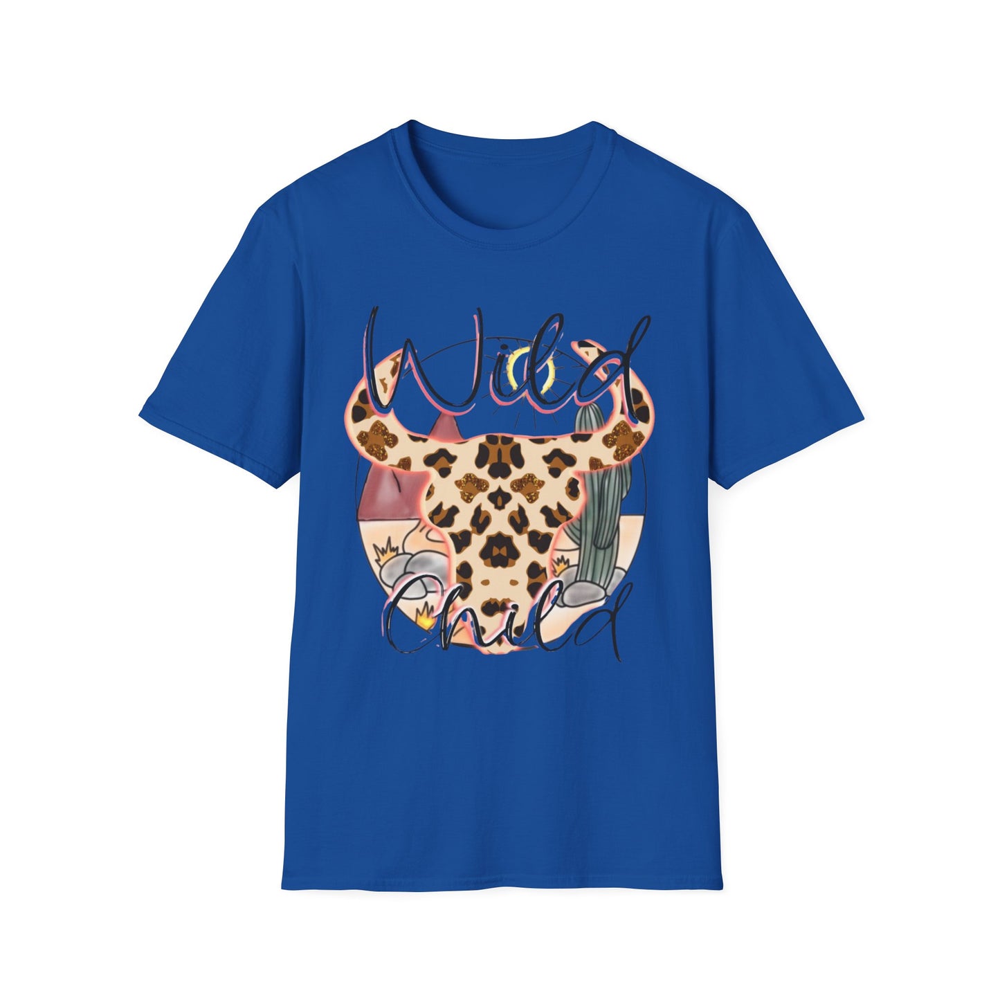 Desert Leopard Cow Skull T-Shirt — Southwestern Sun-Soaked Graphic Tee