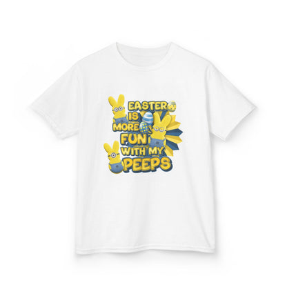 Kids Tee — "Easter Is More Fun With My Peeps" Cute Bunny & Chick Design