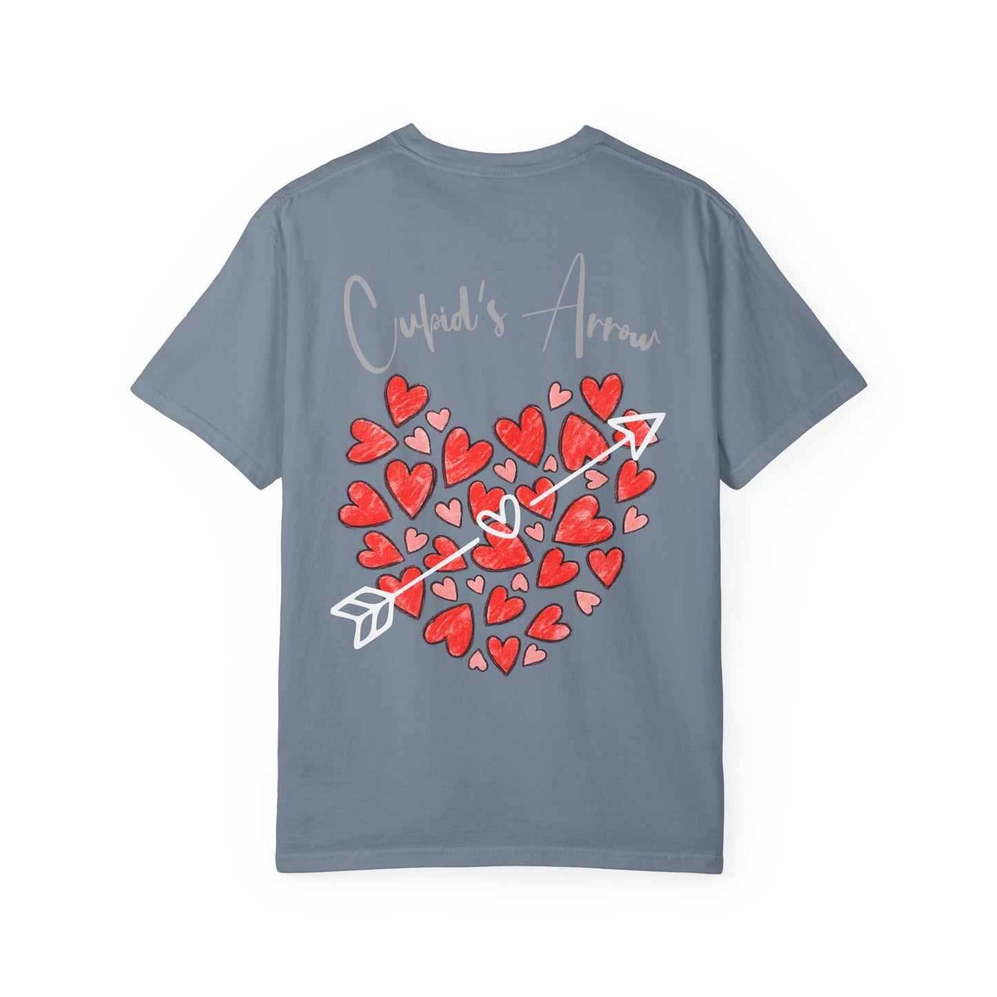 Cupid's Arrow- Sketched Unisex Garment-Dyed T-shirt