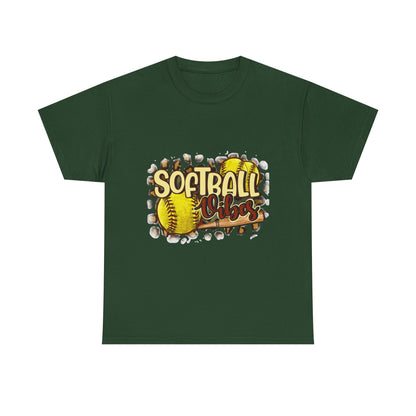 Softball Vibes- Unisex Heavy Cotton Tee