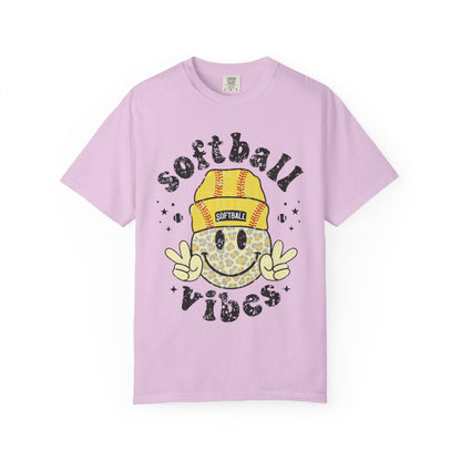 Softball Vibes Smiley T-Shirt