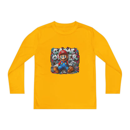 "Game Over" Graphic Youth Long Sleeve Gamer Character Tee