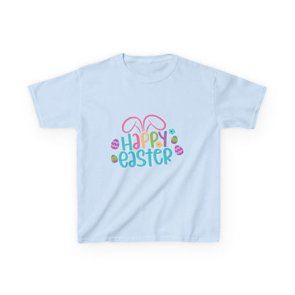 Happy Easter Kids Tee — Bunny Ears & Easter Eggs Holiday Shirt