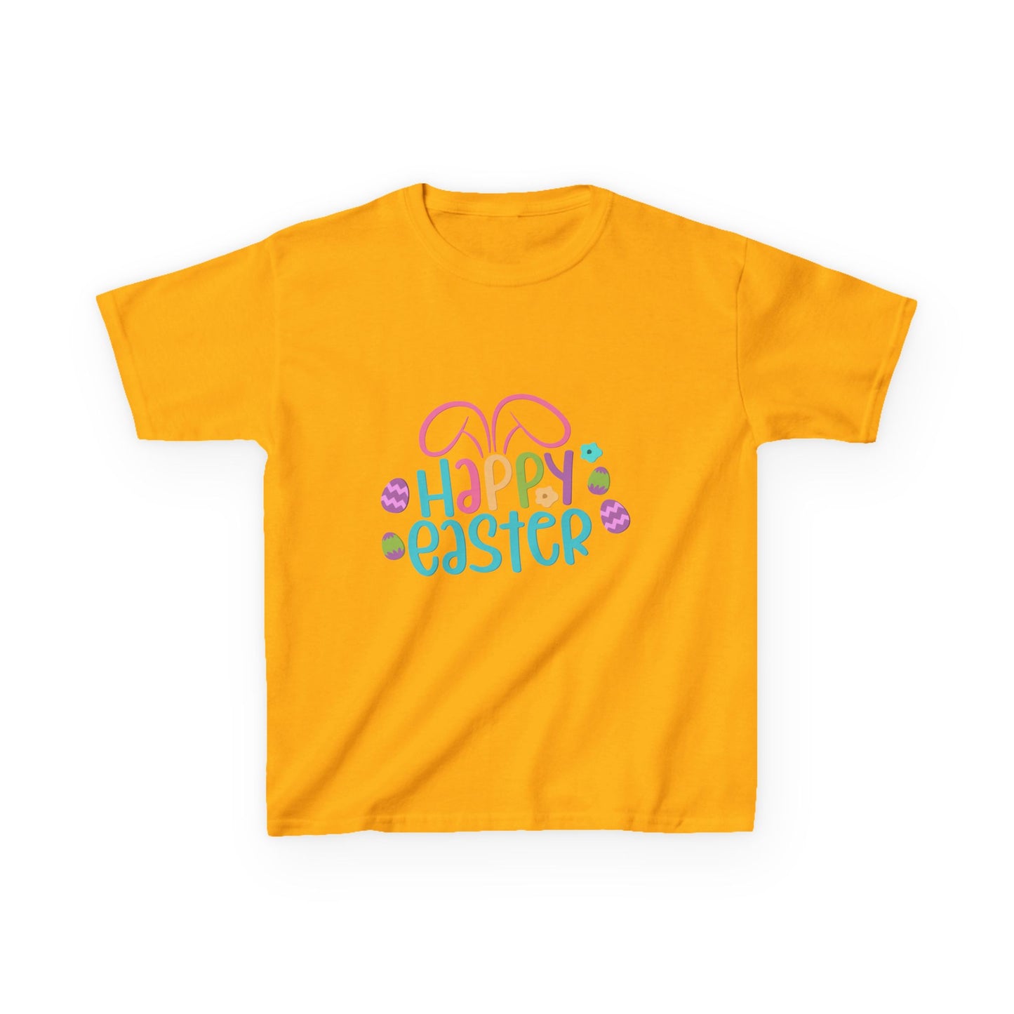 Happy Easter Kids Tee — Bunny Ears & Easter Eggs Holiday Shirt