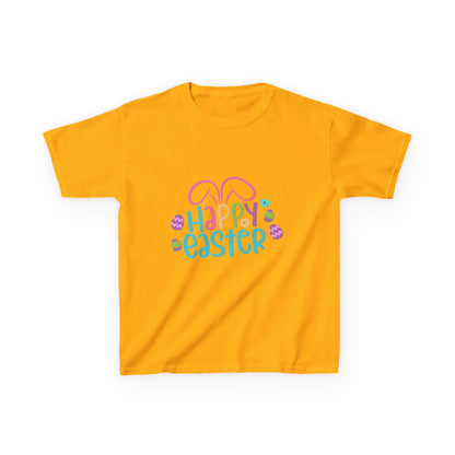Happy Easter Kids Tee — Bunny Ears & Easter Eggs Holiday Shirt