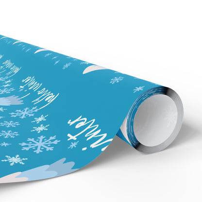 Winter Themed Wrapping Paper for Holidays, Gift Wrap