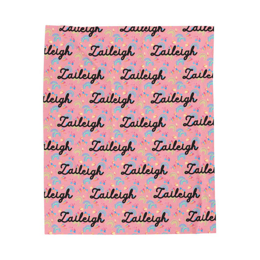 Personalized- Cozy Velveteen Plush Blanket