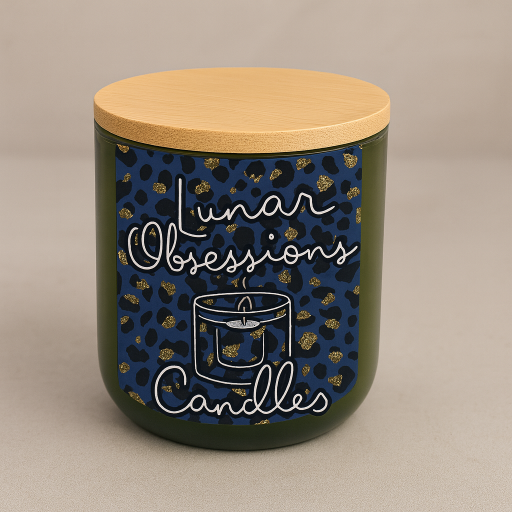 Lunar Obsessions 14oz Scented Soy Candle — Leopard Engraved Jar
