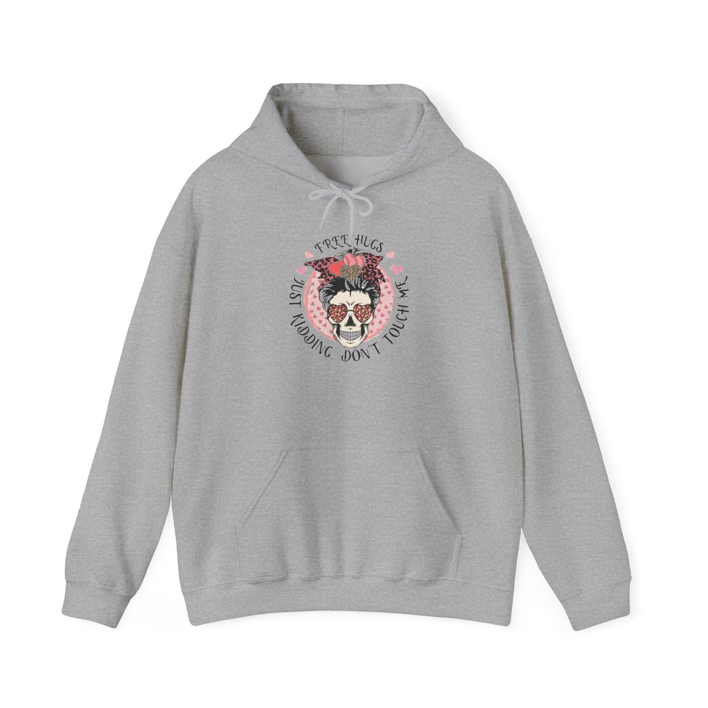 Hoodie — 'I Need Hugs, Just Kidding Don't Touch' Vintage Sloth Graphic Hoodie