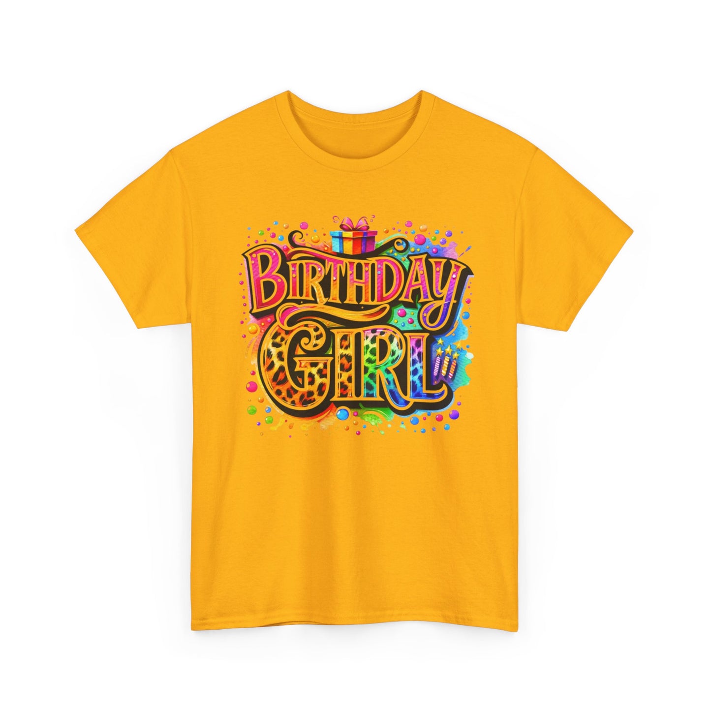 Birthday Girl T-Shirt — Colorful Party Graphic Tee for Her