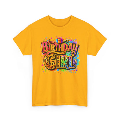 Birthday Girl T-Shirt — Colorful Party Graphic Tee for Her