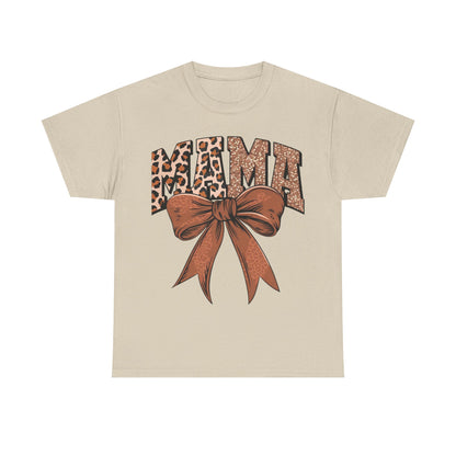 Leopard Mama & Bow- Unisex Heavy Cotton Tee