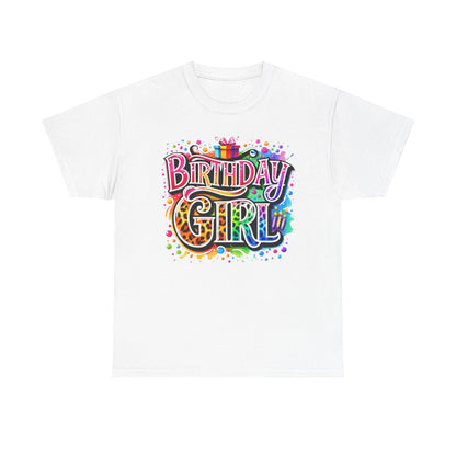 Birthday Girl T-Shirt — Colorful Party Graphic Tee for Her