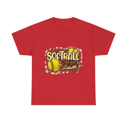 Softball Vibes- Unisex Heavy Cotton Tee