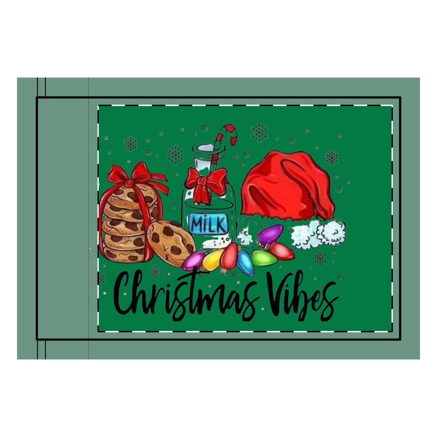 Double-Sided Flag - "Christmas Vibes" Holiday Outdoor Garden Flag