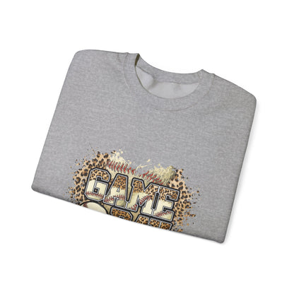 Softball 'Game Day' Crewneck Sweatshirt — Distressed Baseball Design