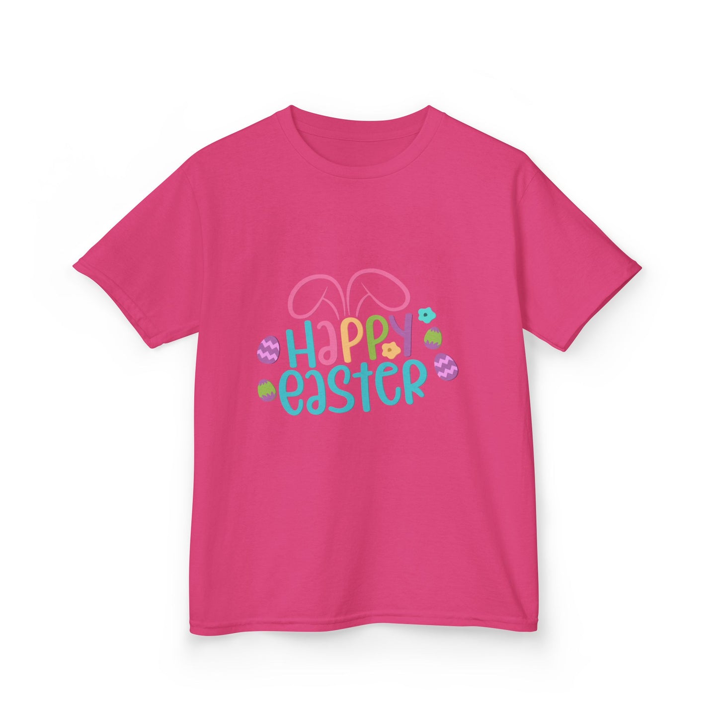 Happy Easter Kids Tee — Bunny Ears & Easter Eggs Holiday Shirt