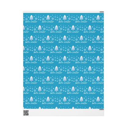 Winter Themed Wrapping Paper for Holidays, Gift Wrap