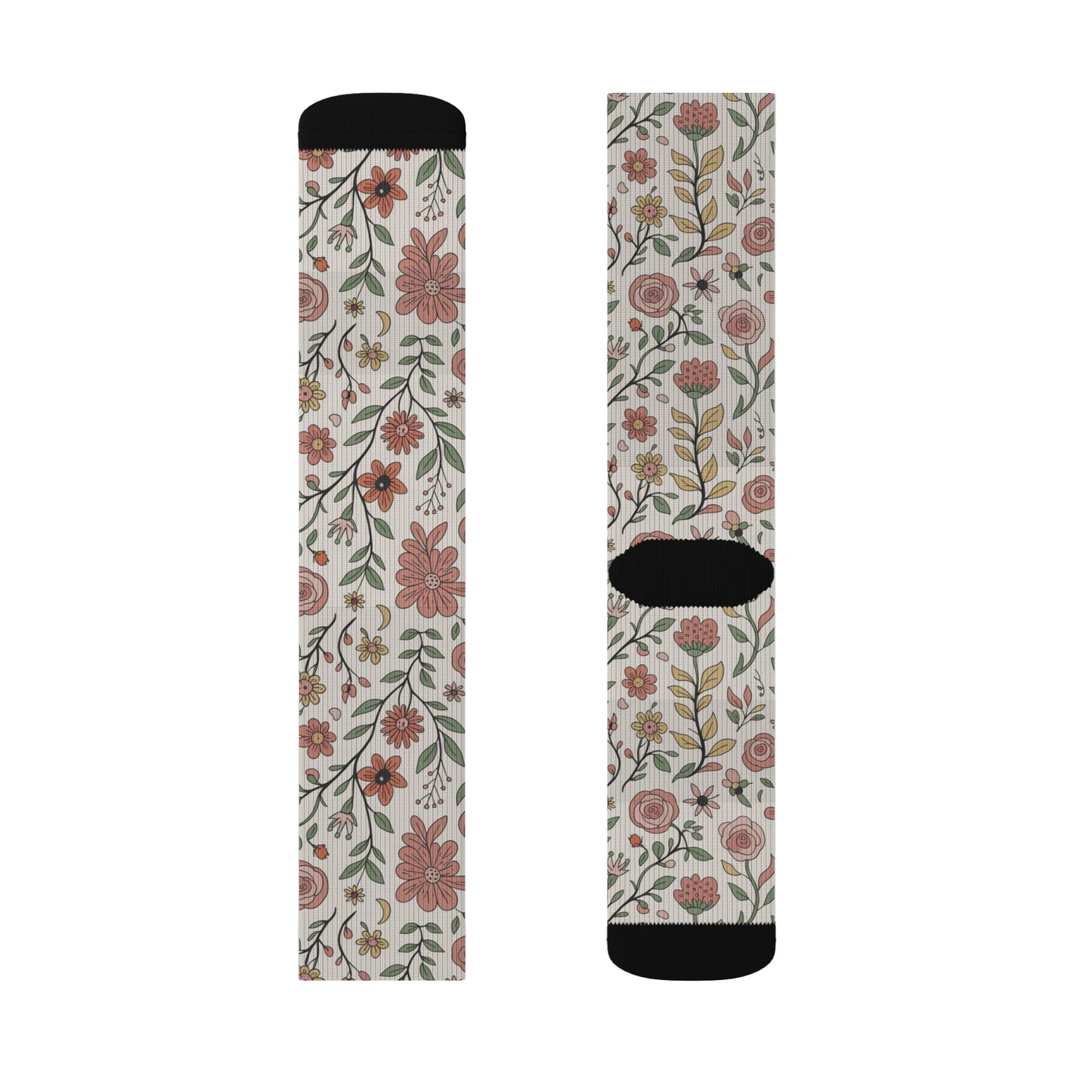 Floral Sublimation Socks | Cozy