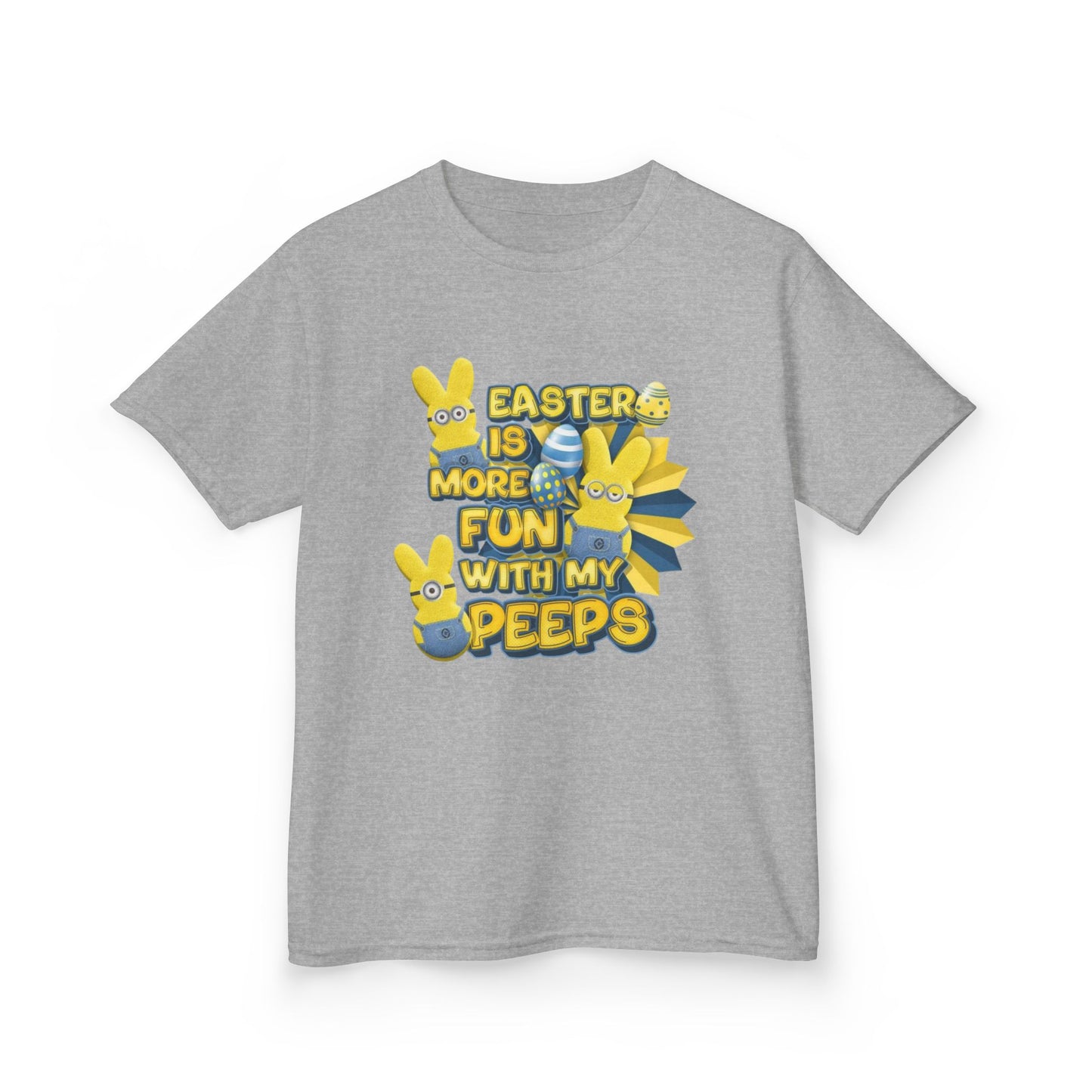 Kids Tee — "Easter Is More Fun With My Peeps" Cute Bunny & Chick Design