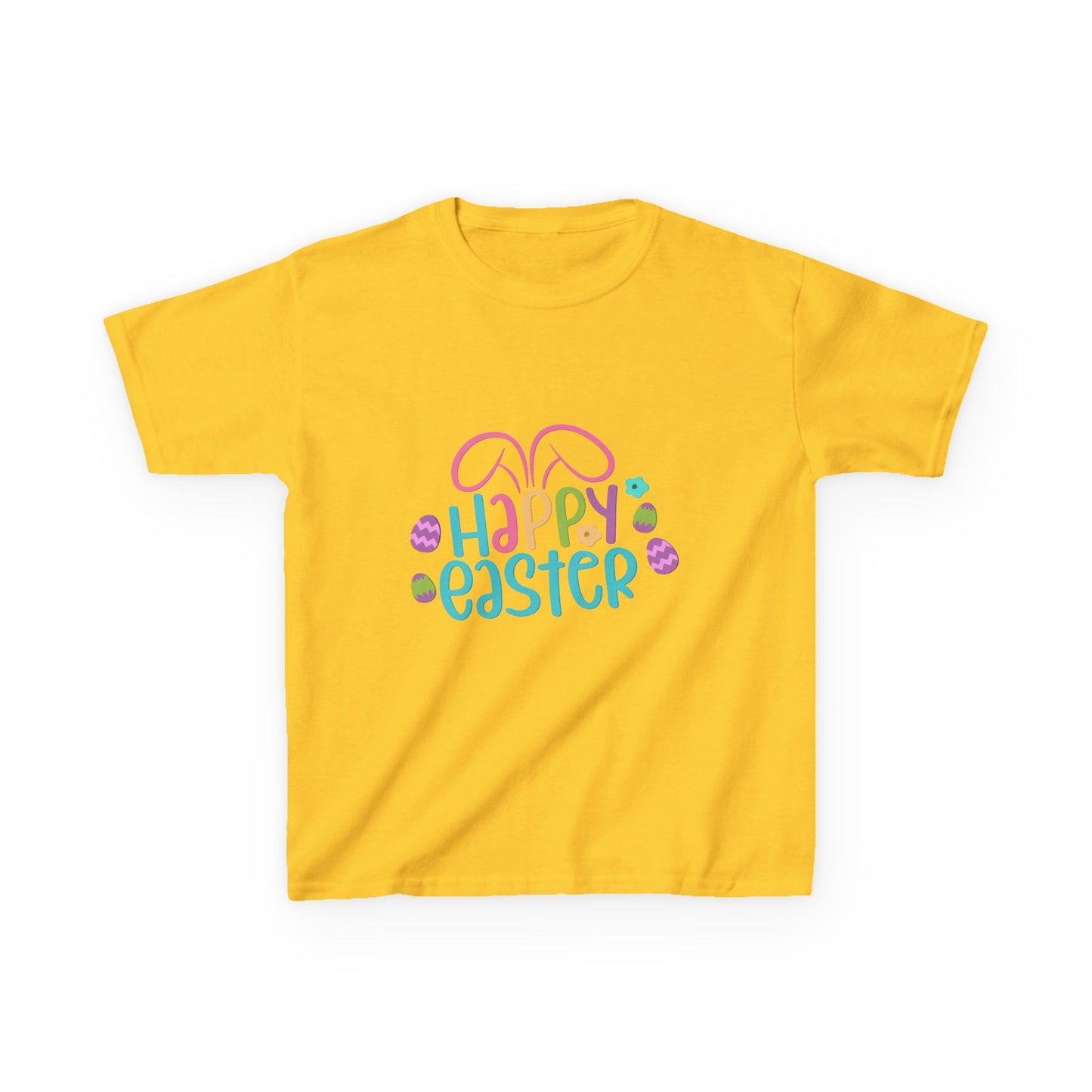 Happy Easter Kids Tee — Bunny Ears & Easter Eggs Holiday Shirt