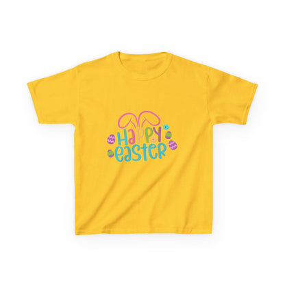 Happy Easter Kids Tee — Bunny Ears & Easter Eggs Holiday Shirt