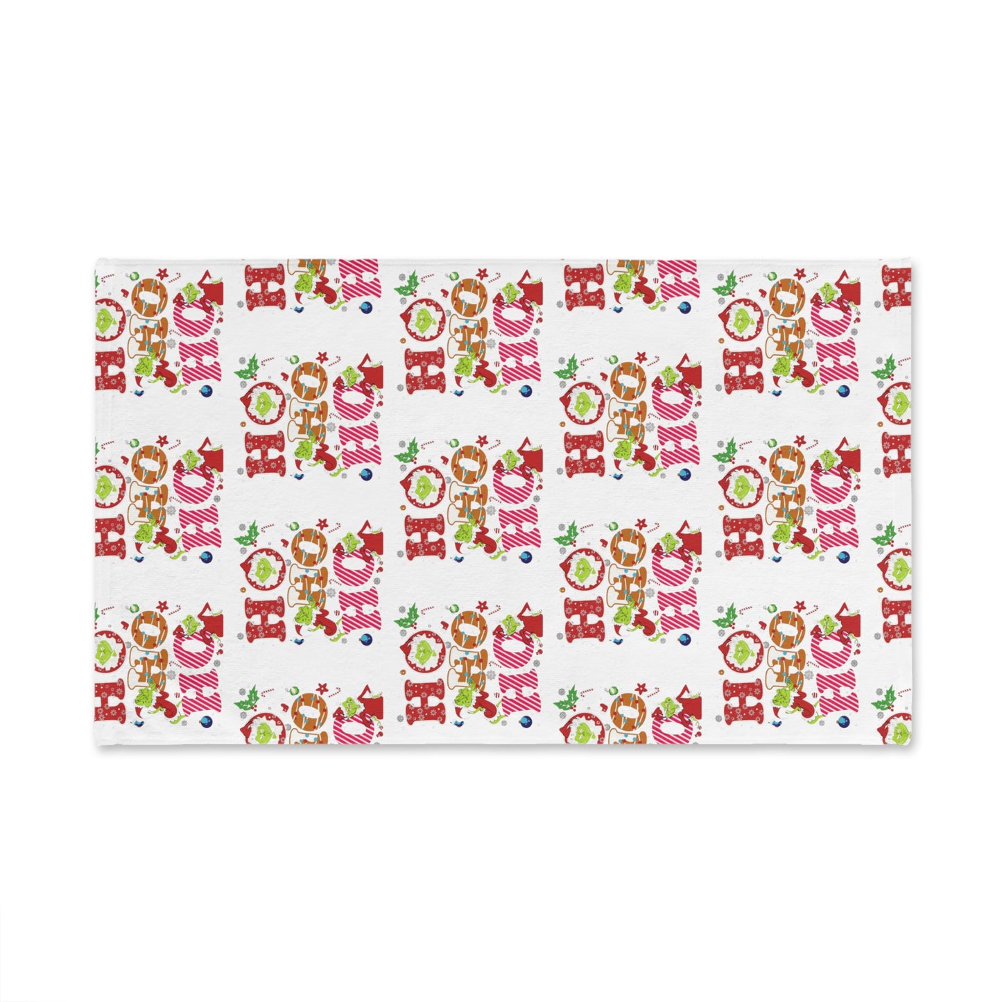 White- Grinch HoHoHo- Festive Hand Towel