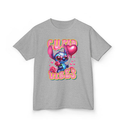 Kids Tee — 'Cupid Vibes' Cute Cartoon Cupid Character Valentine Shirt