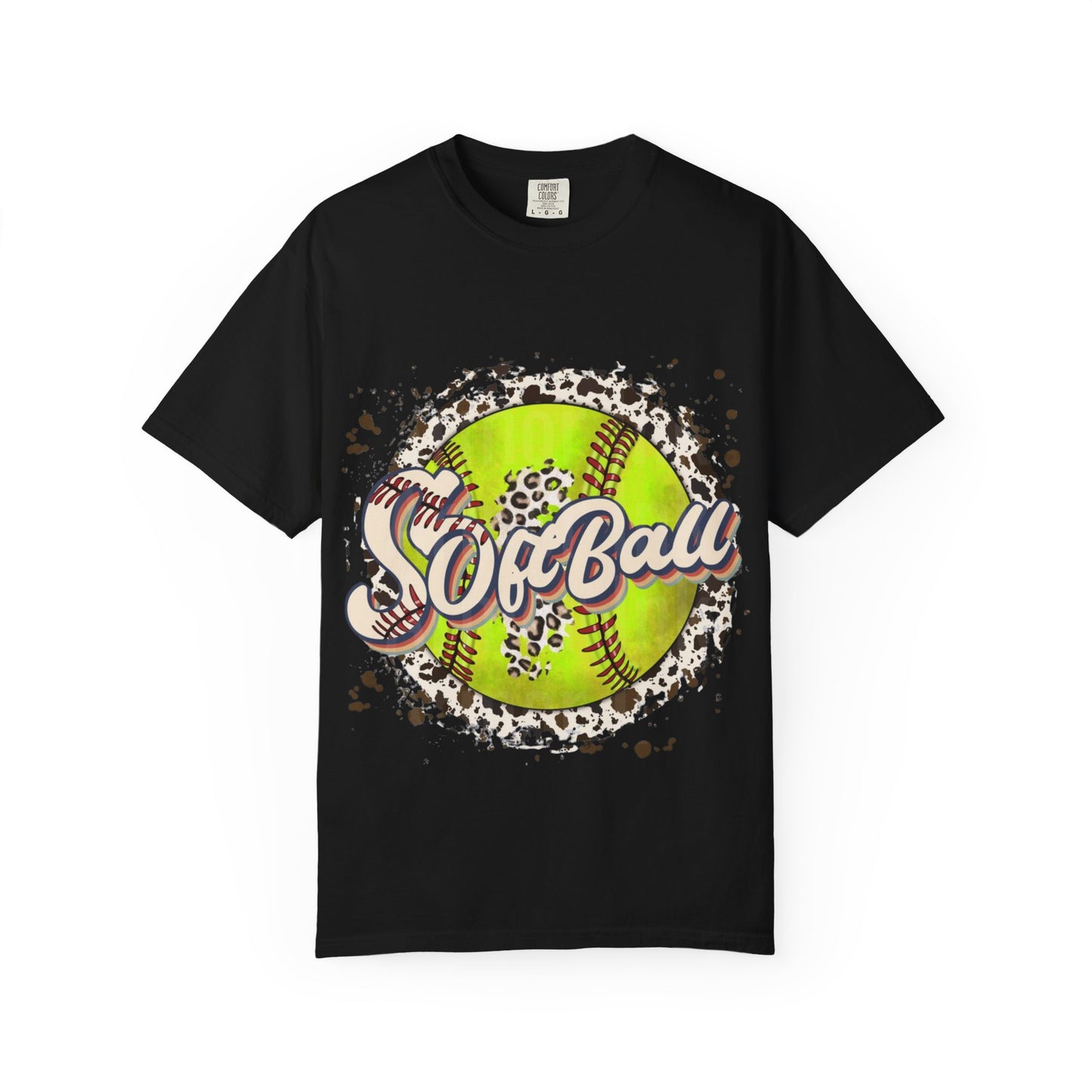 Softball Vintage Graphic T-Shirt — Neon Softball Logo Tee
