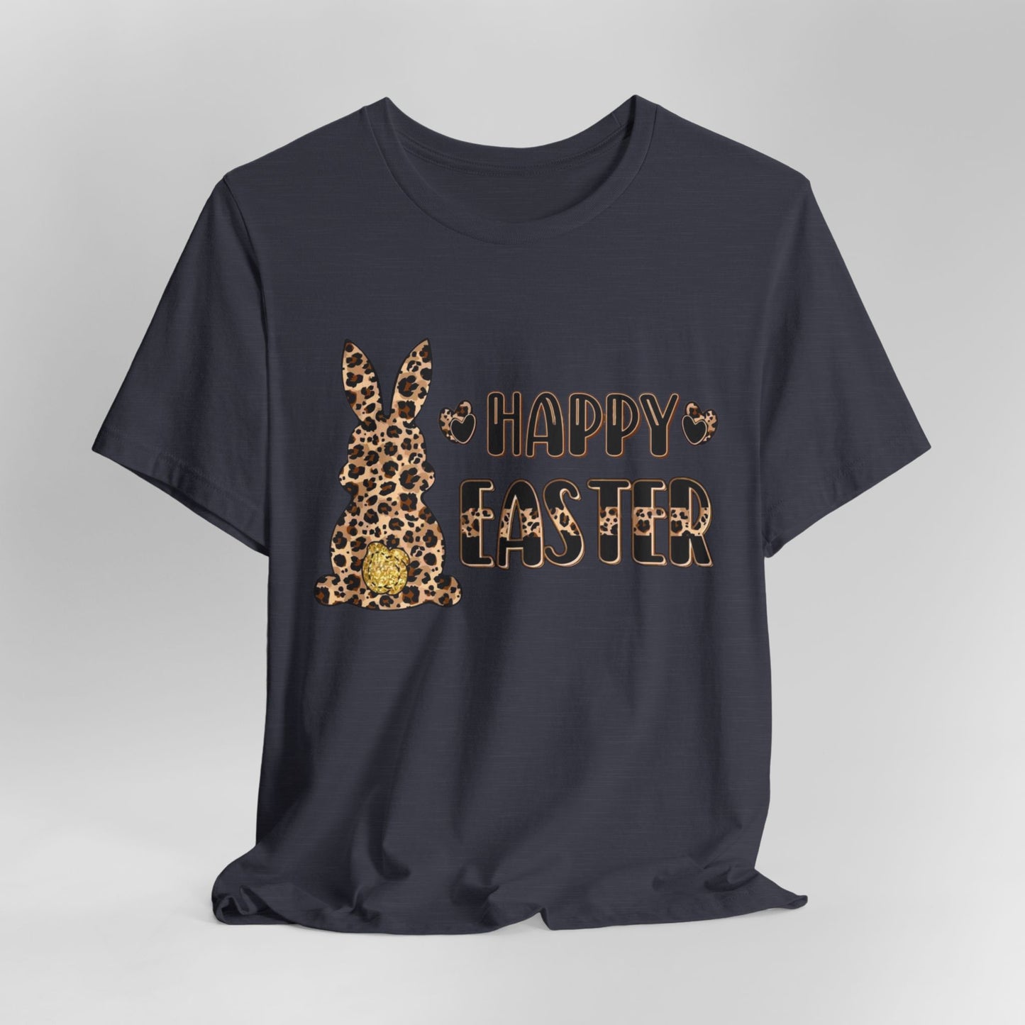 Leopard Print 'Happy Easter' Bunny Tee