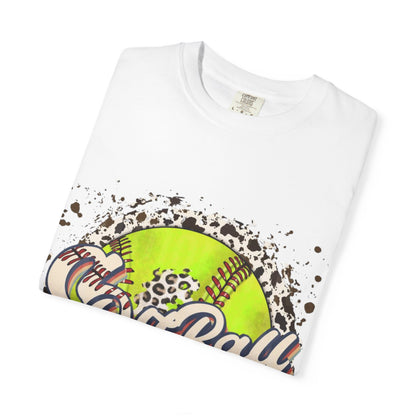 Softball Vintage Graphic T-Shirt — Neon Softball Logo Tee