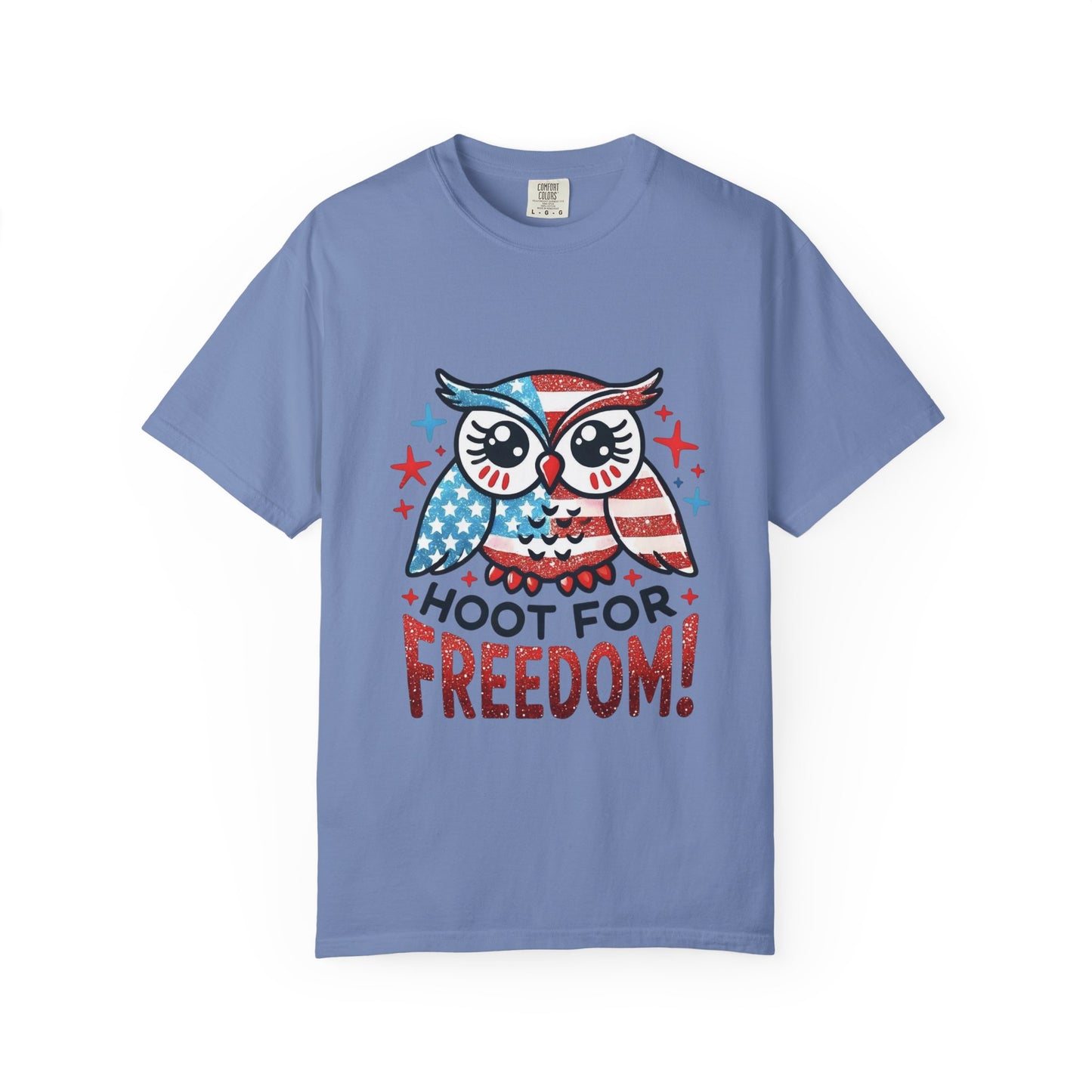 Patriotic 'Hoot for Freedom' Owl T-Shirt