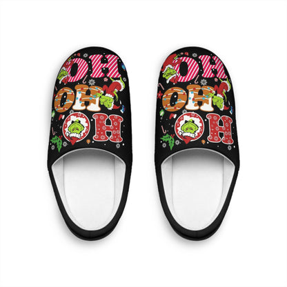 Men's Grinch- Whimsical Holiday Slippers