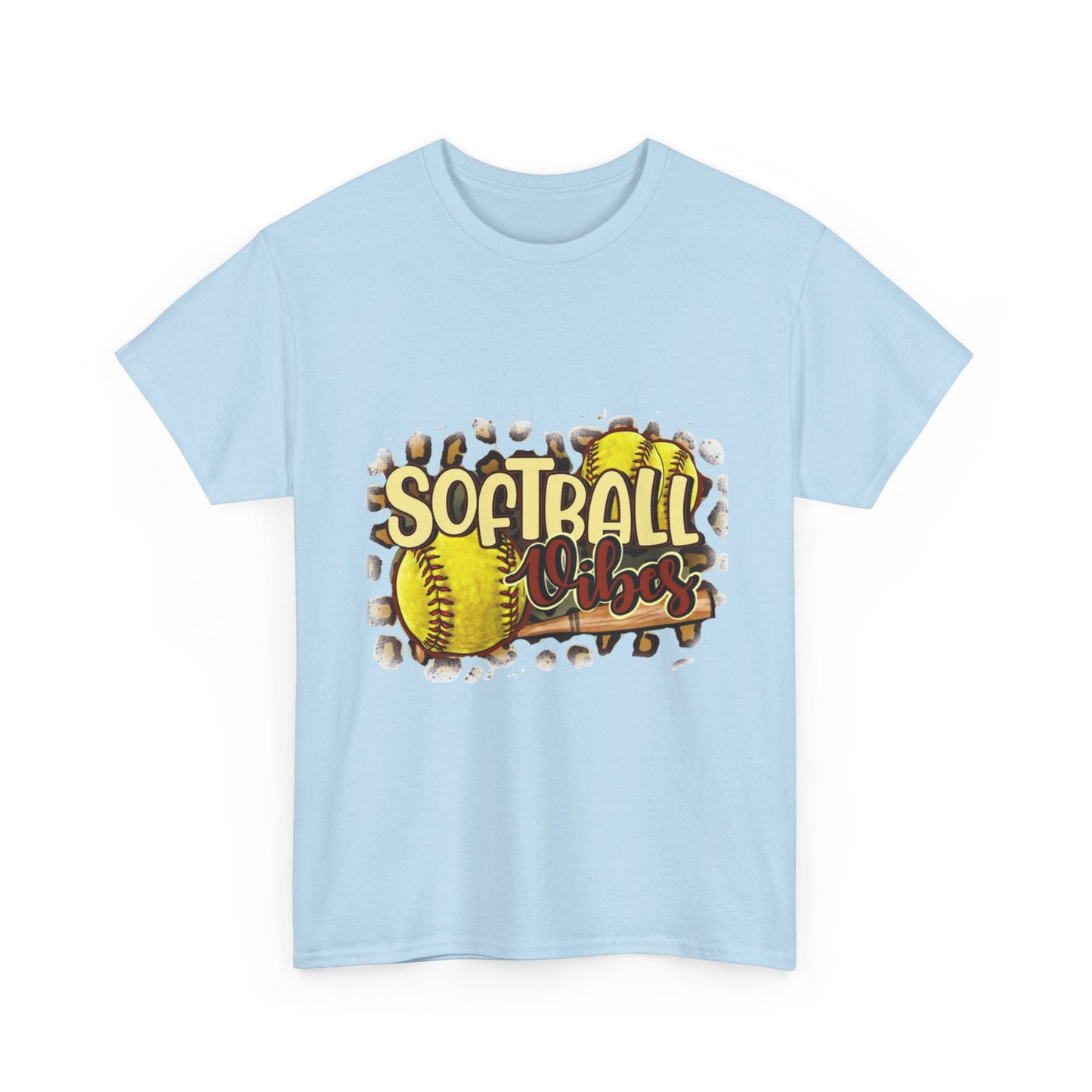 Softball Vibes- Unisex Heavy Cotton Tee