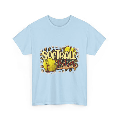 Softball Vibes- Unisex Heavy Cotton Tee