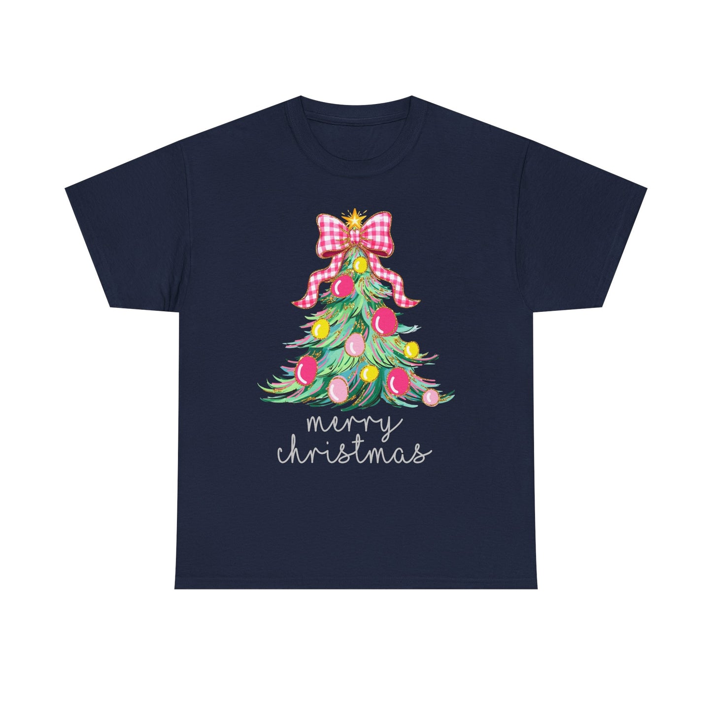 Merry Christmas Tree Unisex Heavy Cotton Tee