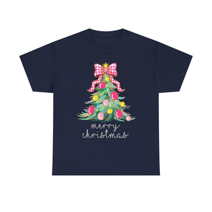Merry Christmas Tree Unisex Heavy Cotton Tee