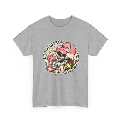 Living Life SPORTS MOM Skull Tee — Mama Cap Vintage Surf School Shirt