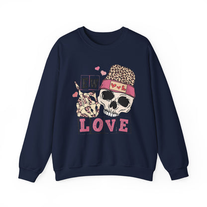 Skull & Flowers 'Ew Love' Crewneck Sweatshirt