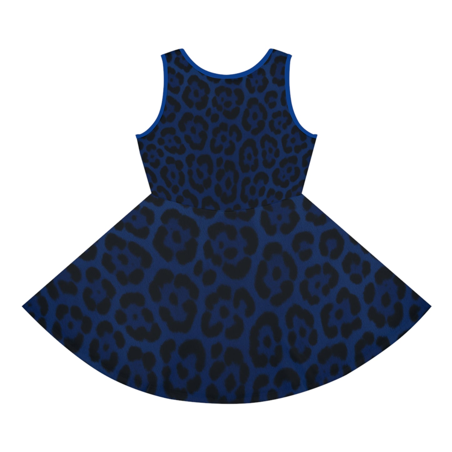 Blue Leopard Print Girls' Sundress