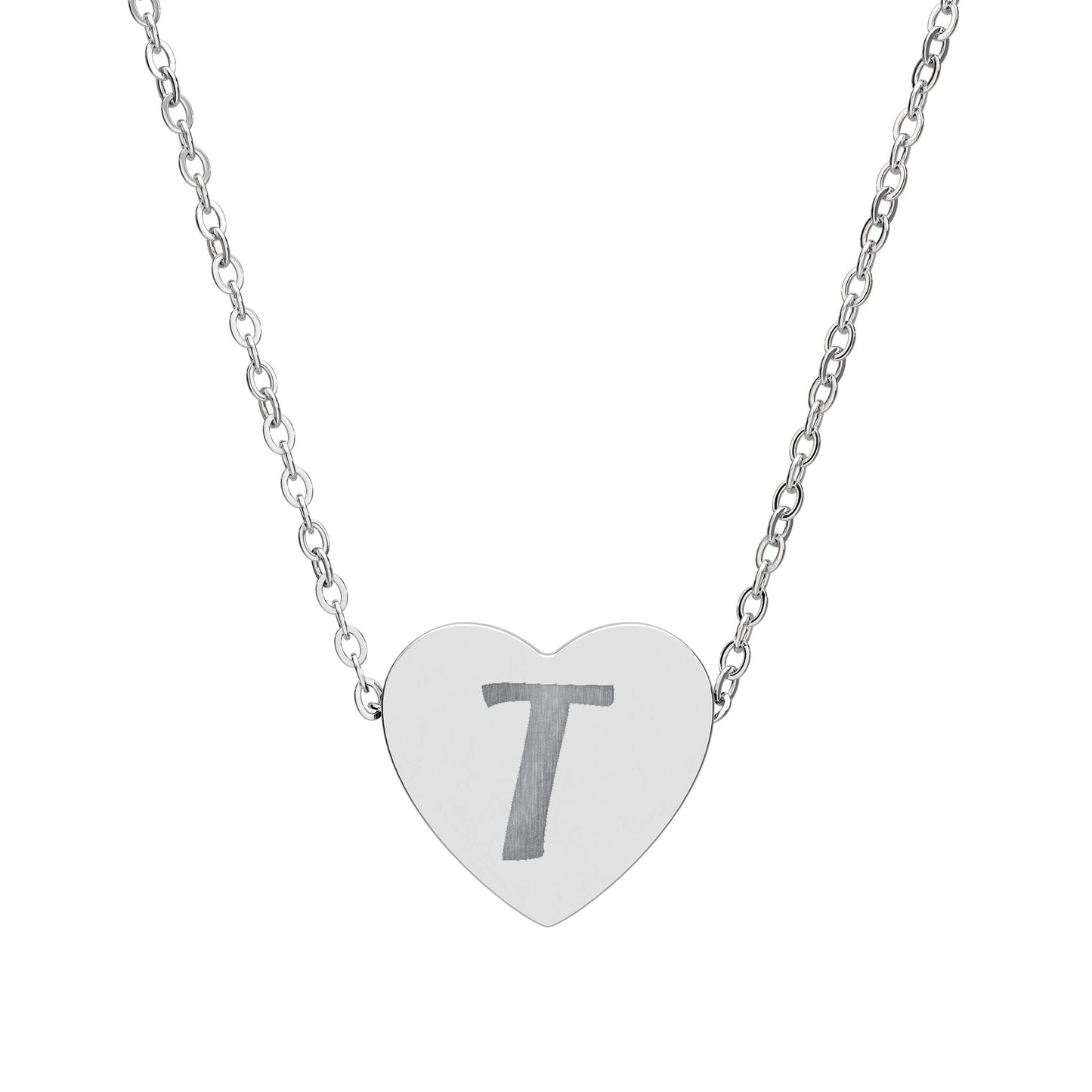 Engravable Heart Necklace — Personalized Initials Pendant