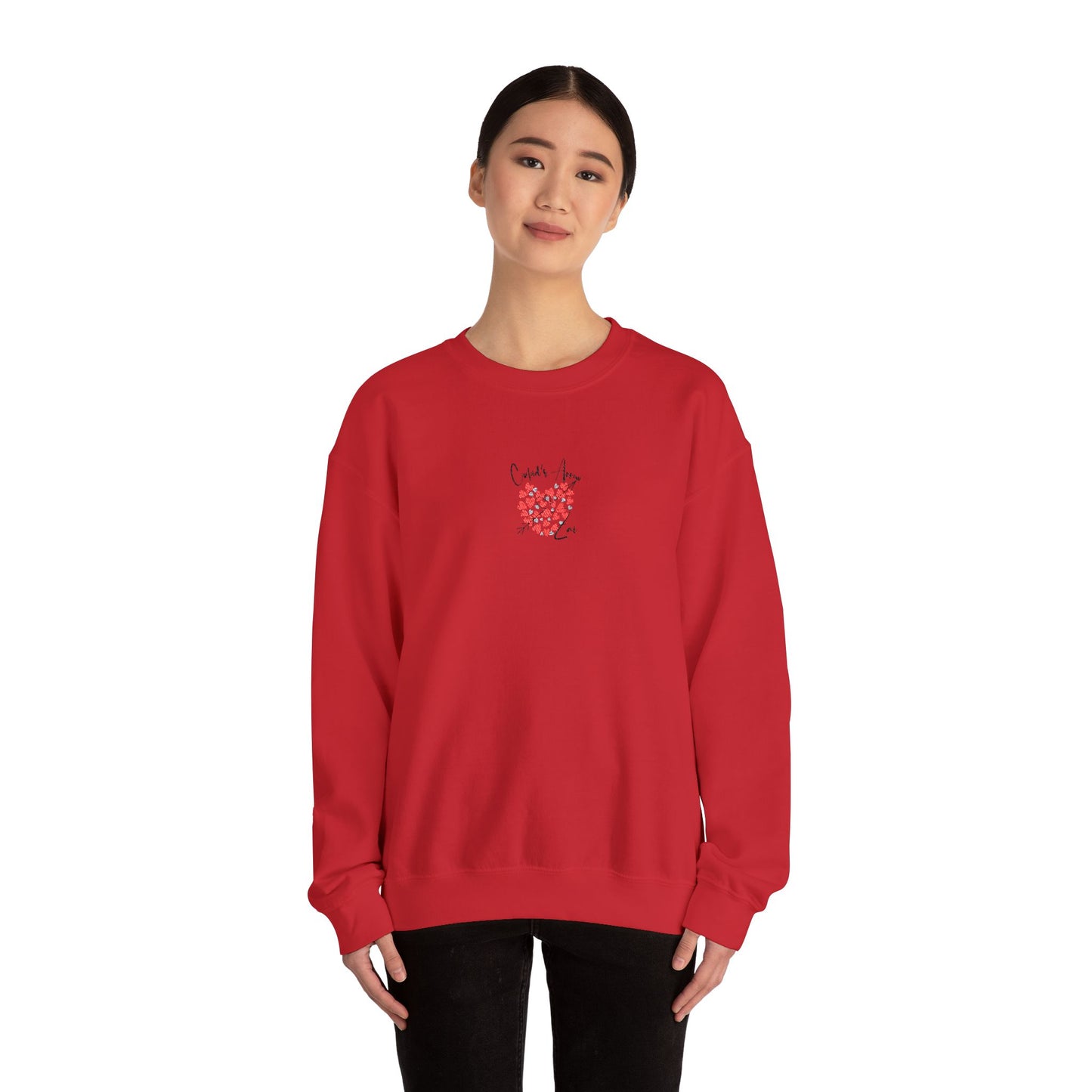Embroidered Cupid's Arrow Merch-  Crewneck Sweatshirt