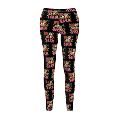 Grinch-HoHoHo Festive Women's Leggings, Holiday Activewear