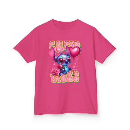 Kids Tee — 'Cupid Vibes' Cute Cartoon Cupid Character Valentine Shirt