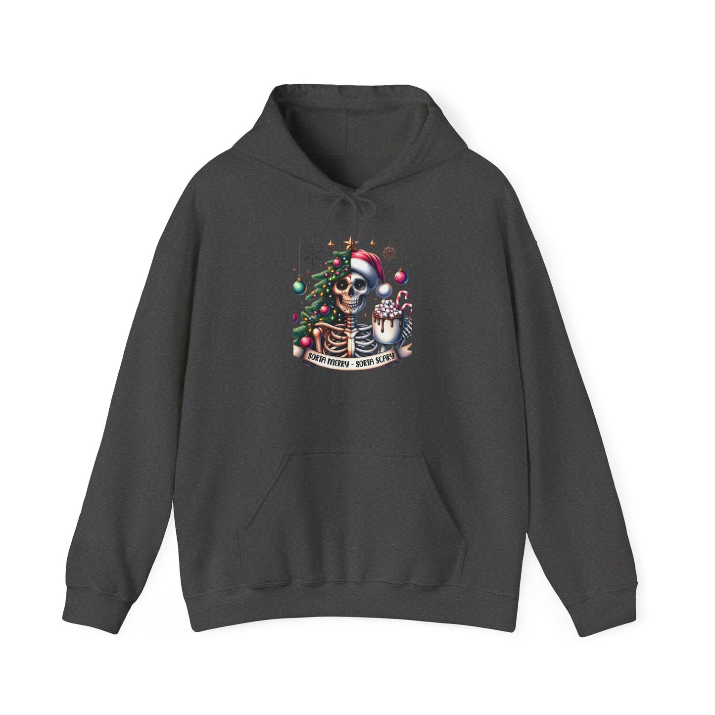 Sorta scary,  sorta merry. Unisex Heavy Blend™ Hooded Sweatshirt